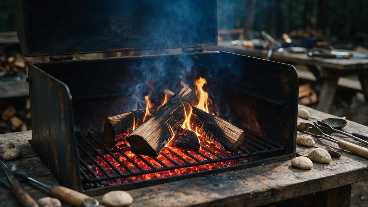 Offset smoker fire management: the temperature is supposed to swing
