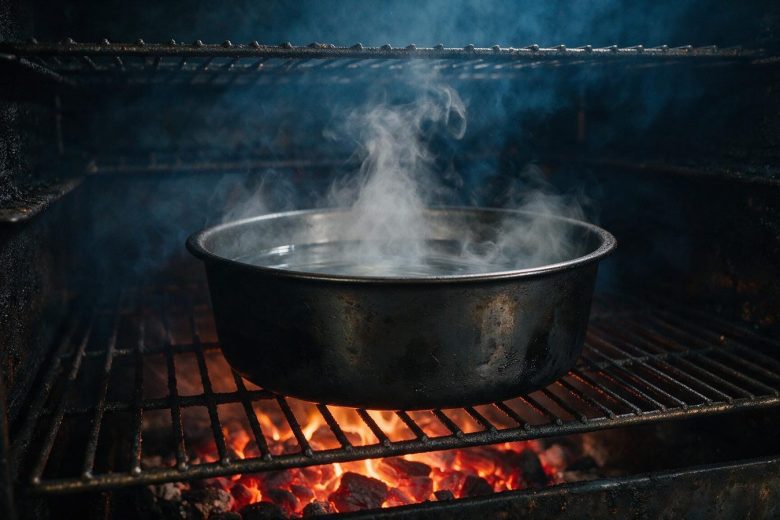 Offset smoker water pan: it takes the top off the swing, not the bottom